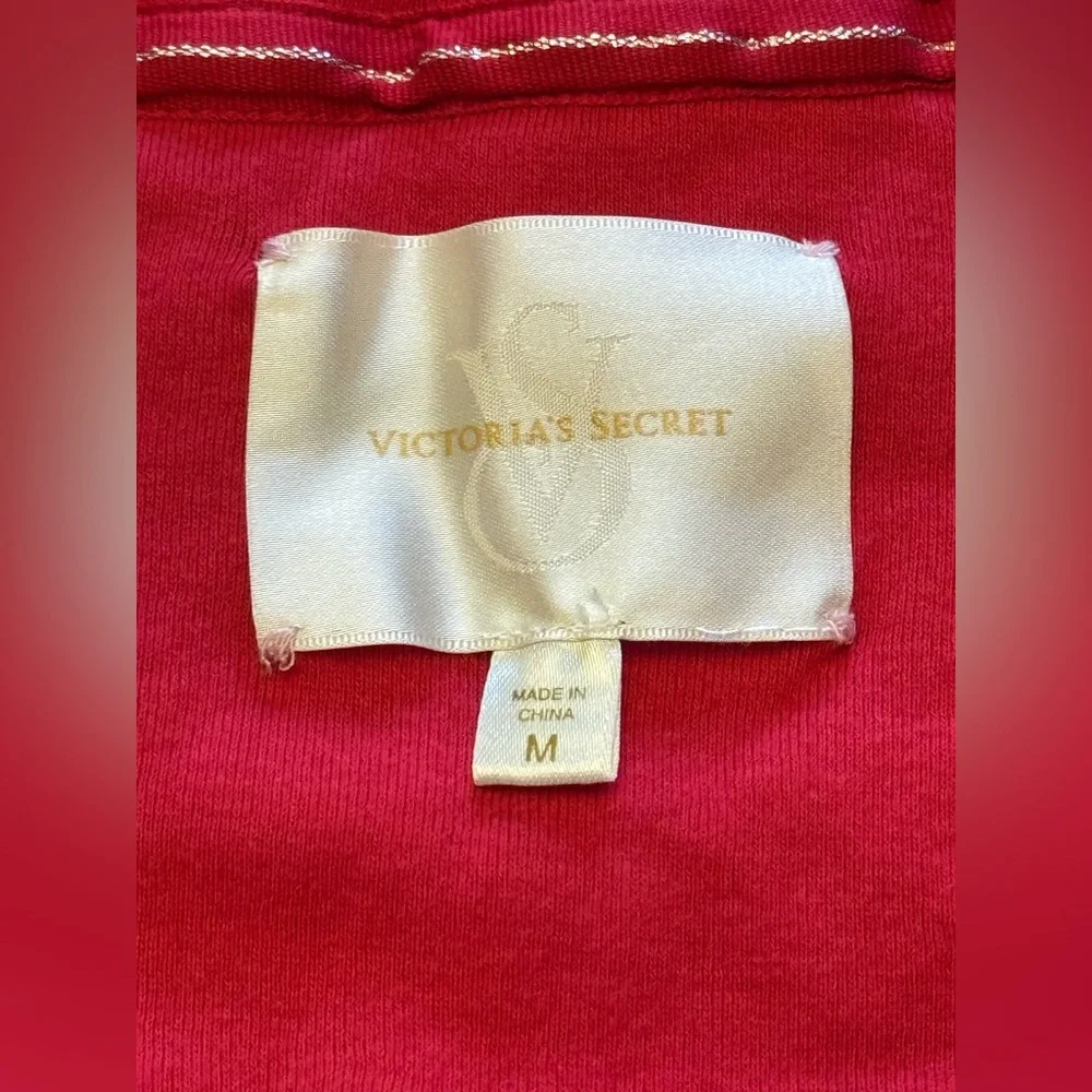 VICTORIA’S SECRET VINTAGE Y2K THERMAL PJ PAJAMA SET HENLEY RED STARS RARE NWT M - Picture 4 of 11